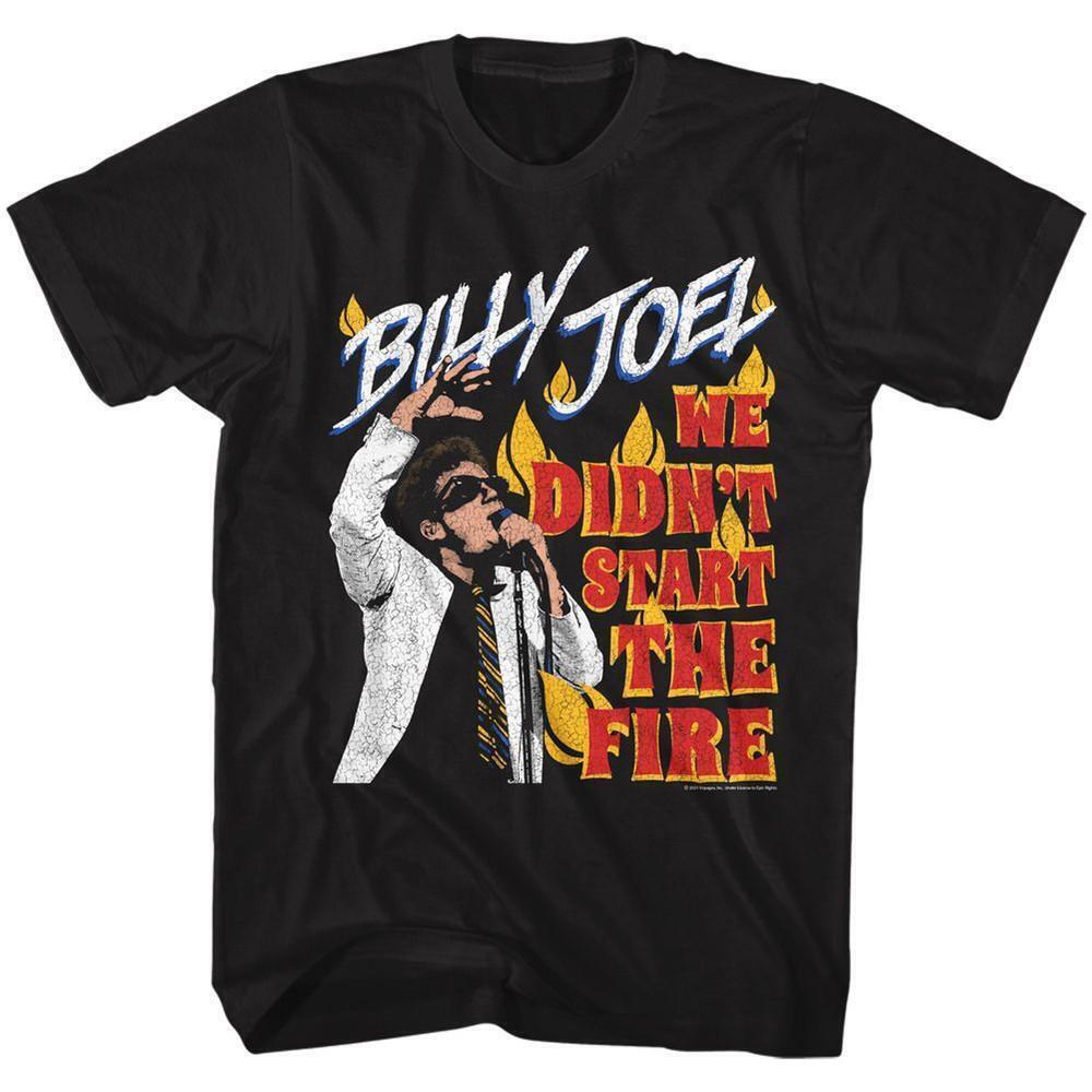 Billy Joel Didnt Start The Fire Black Adult T Shirt